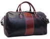 Genuine Leather Black And Brown Duffle Bag