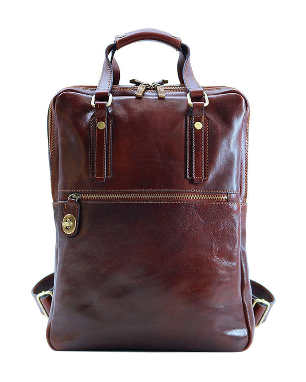 Buffalo Leather Top Handle Leather Backpack
